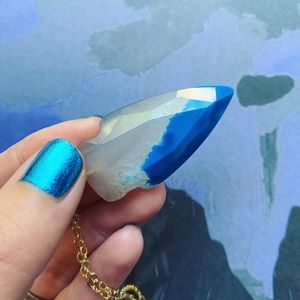 Agate arrowhead necklace